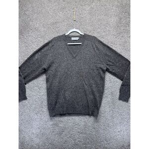 Cashmere Cashmere 100% Cashmere Scotland Mens Size 44 Gray V Neck Vintage‎ EUC